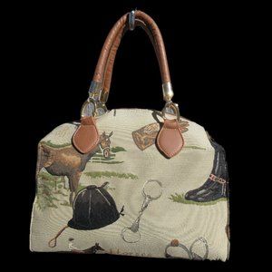 Equestrian horse tapestry purse/bag